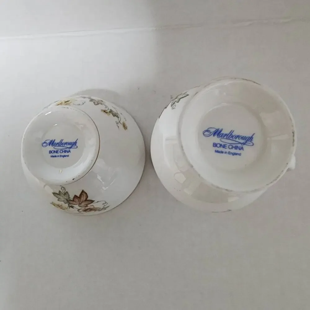Marlborough Sugar and Creamer Bone China Made in England